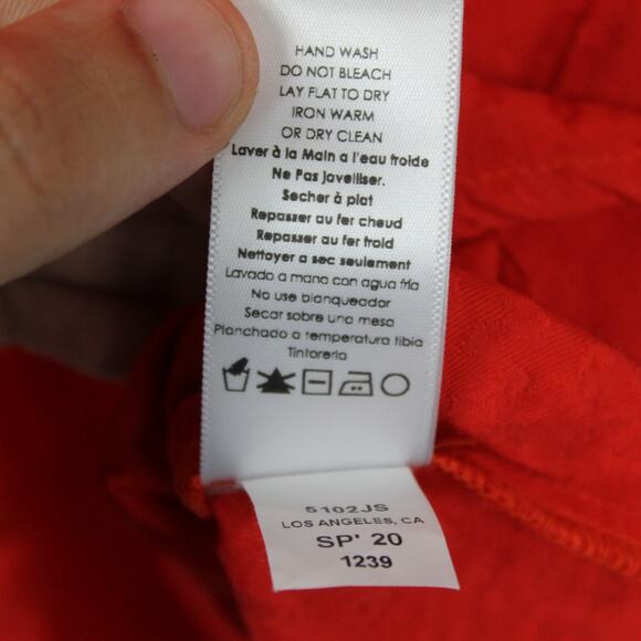 Nation Ltd Dress Medium Liza Trapeze Mini Tiered Cottagecore Boho Babydoll Red - Picture 11 of 11